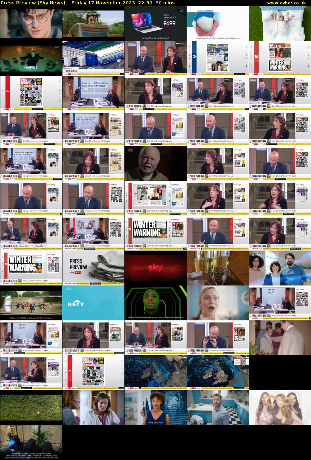 Press Preview (Sky News) Friday 17 November 2023 22:30 - 23:00