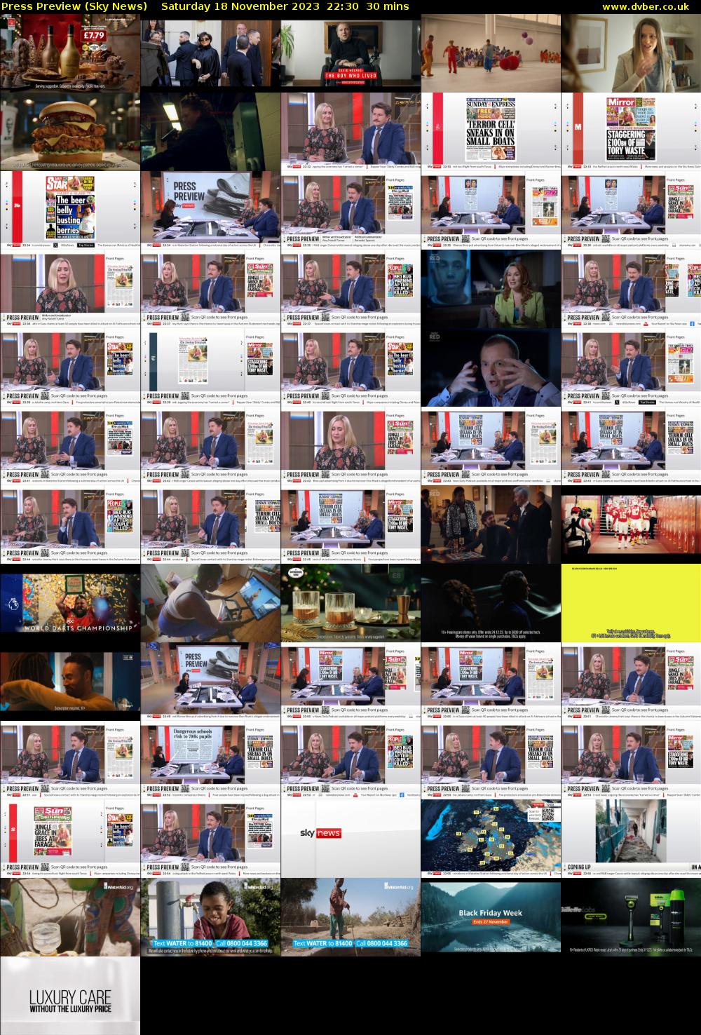 Press Preview (Sky News) Saturday 18 November 2023 22:30 - 23:00