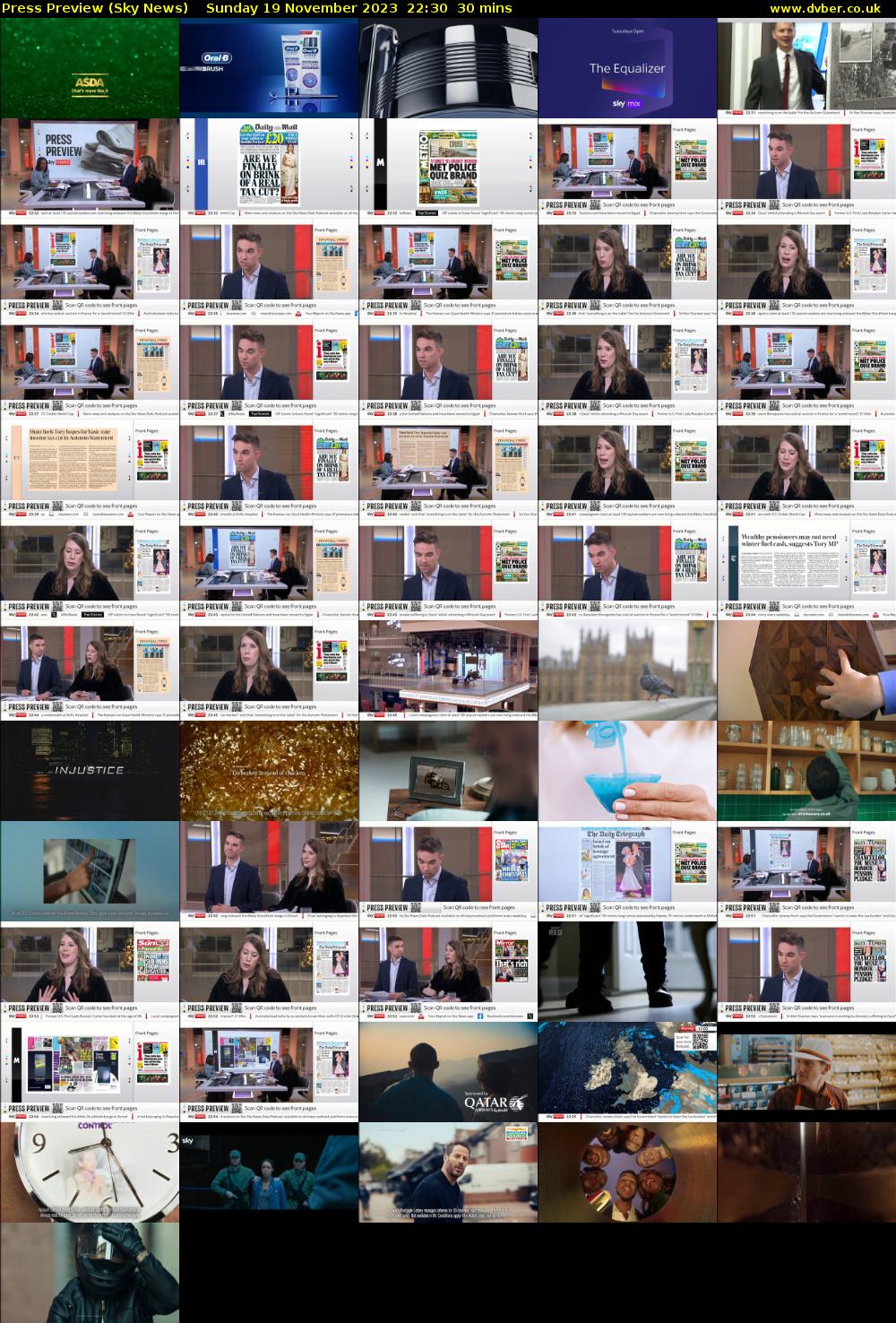 Press Preview (Sky News) Sunday 19 November 2023 22:30 - 23:00