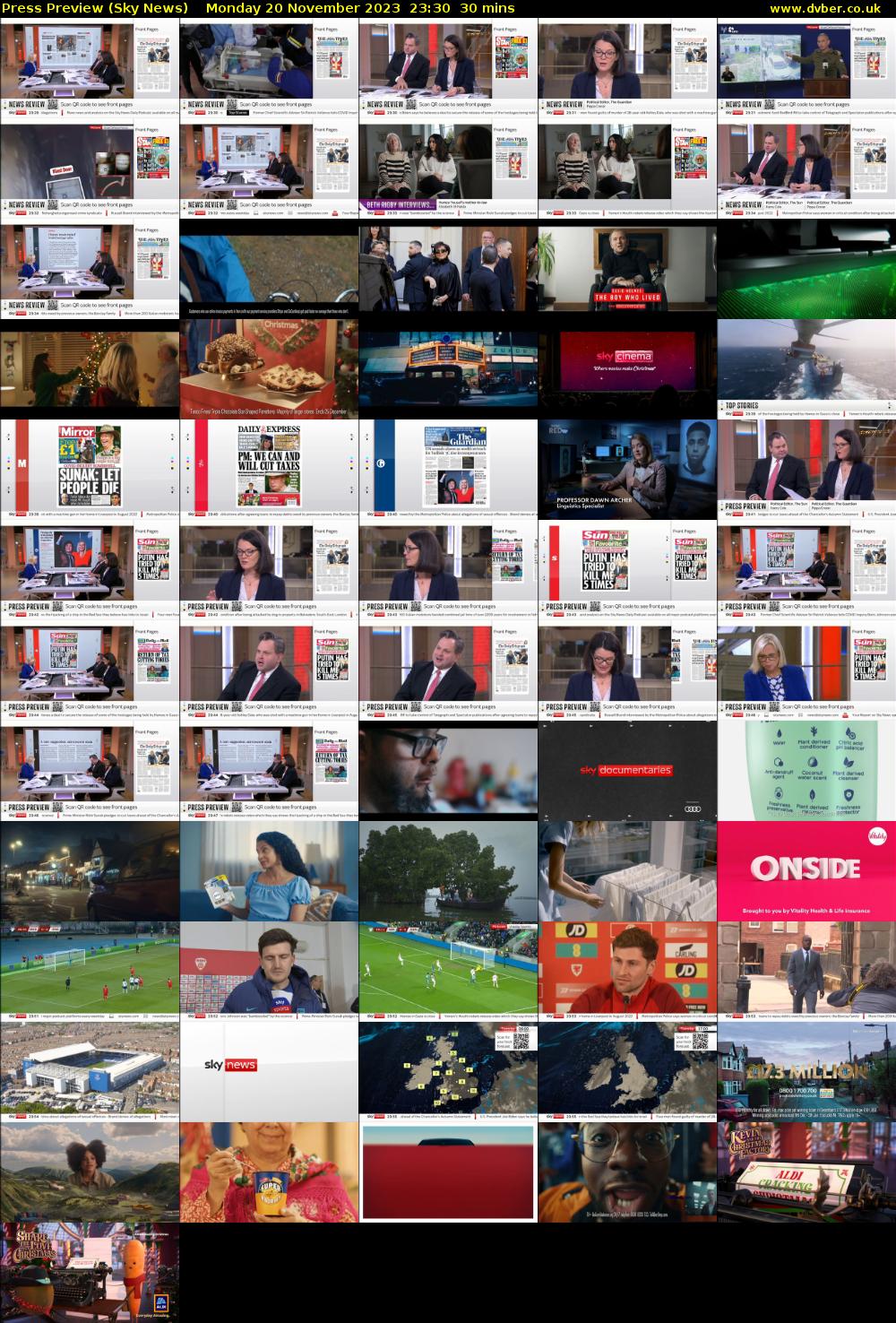 Press Preview (Sky News) Monday 20 November 2023 23:30 - 00:00