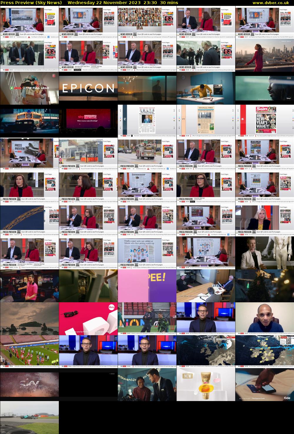 Press Preview (Sky News) Wednesday 22 November 2023 23:30 - 00:00