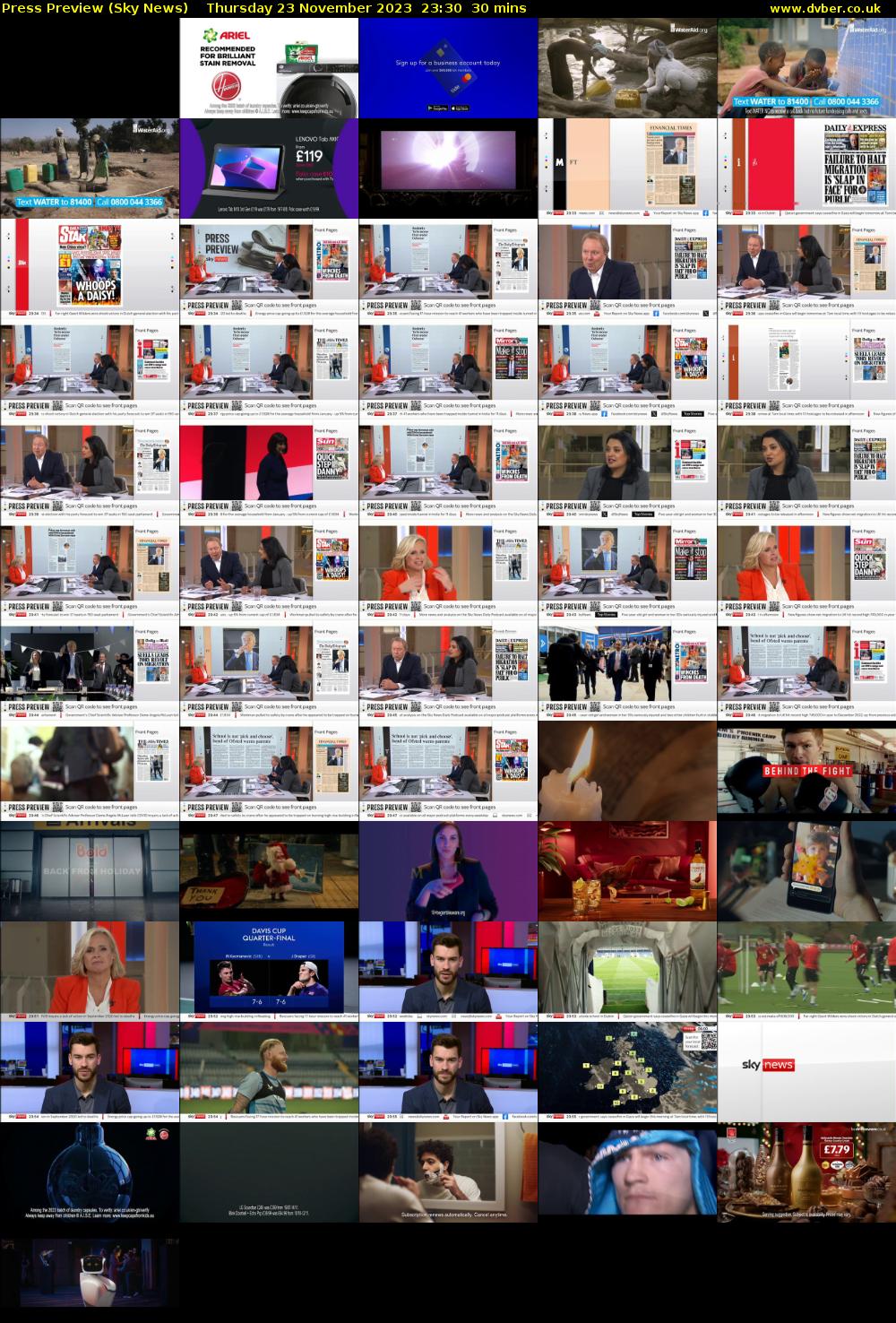 Press Preview (Sky News) Thursday 23 November 2023 23:30 - 00:00