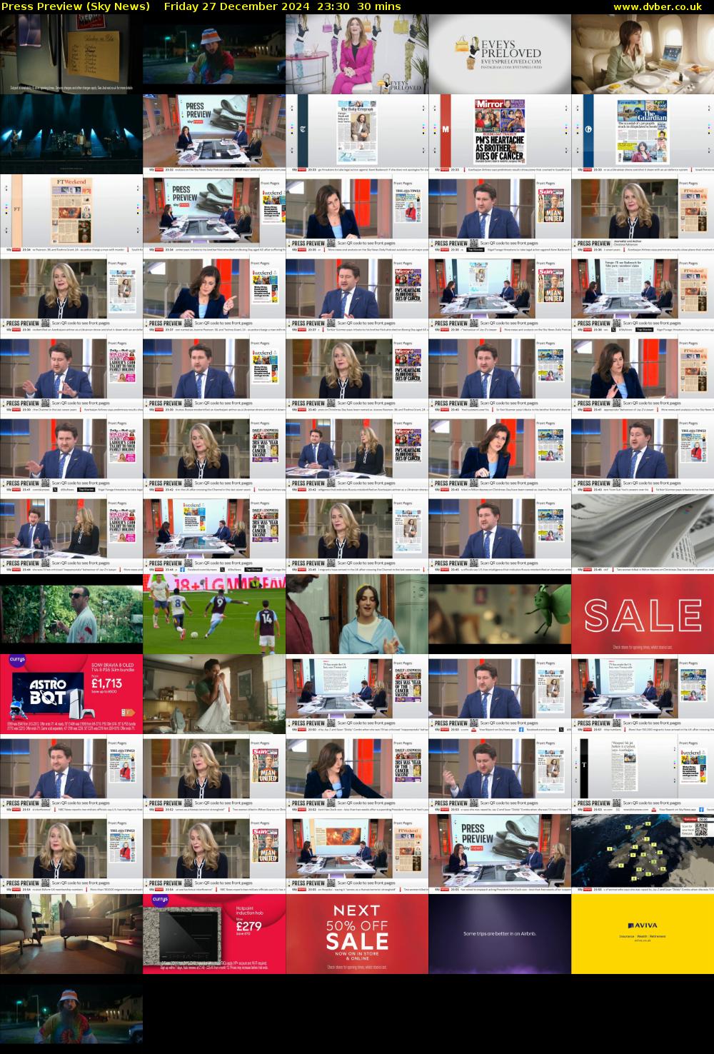 Press Preview (Sky News) Friday 27 December 2024 23:30 - 00:00