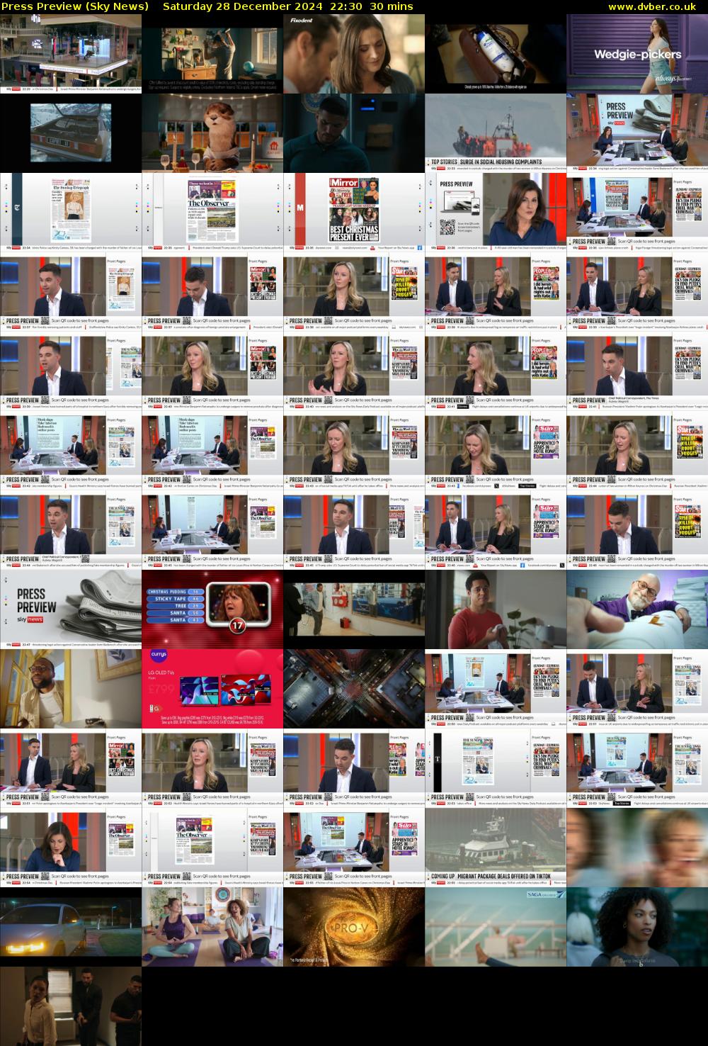 Press Preview (Sky News) Saturday 28 December 2024 22:30 - 23:00