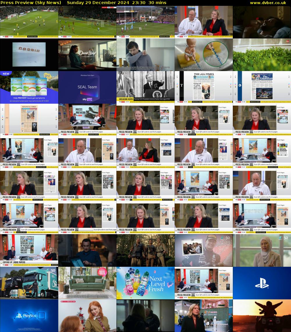 Press Preview (Sky News) Sunday 29 December 2024 23:30 - 00:00