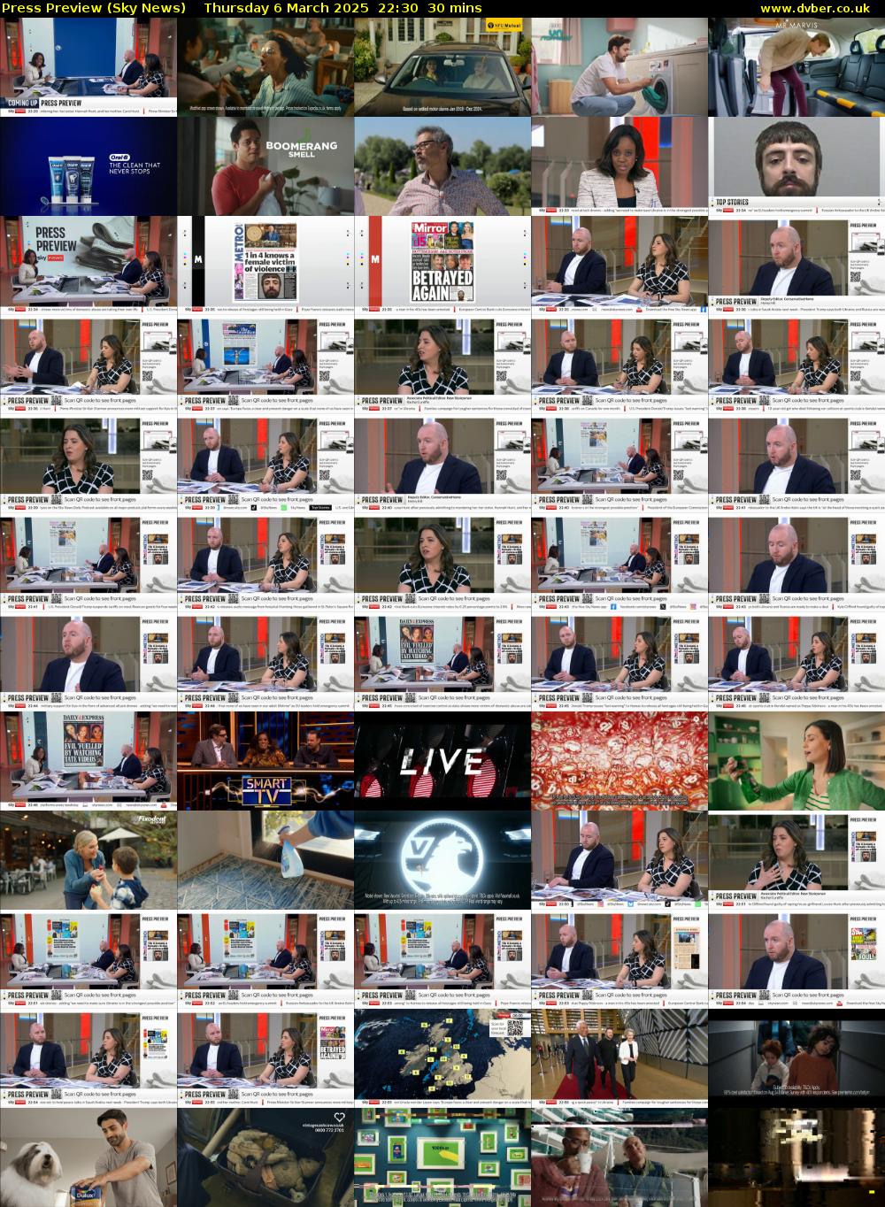 Press Preview (Sky News) Thursday 6 March 2025 22:30 - 23:00