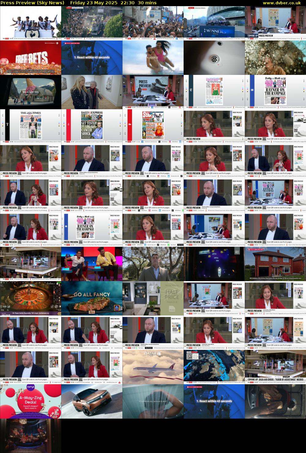 Press Preview (Sky News) Friday 23 May 2025 22:30 - 23:00