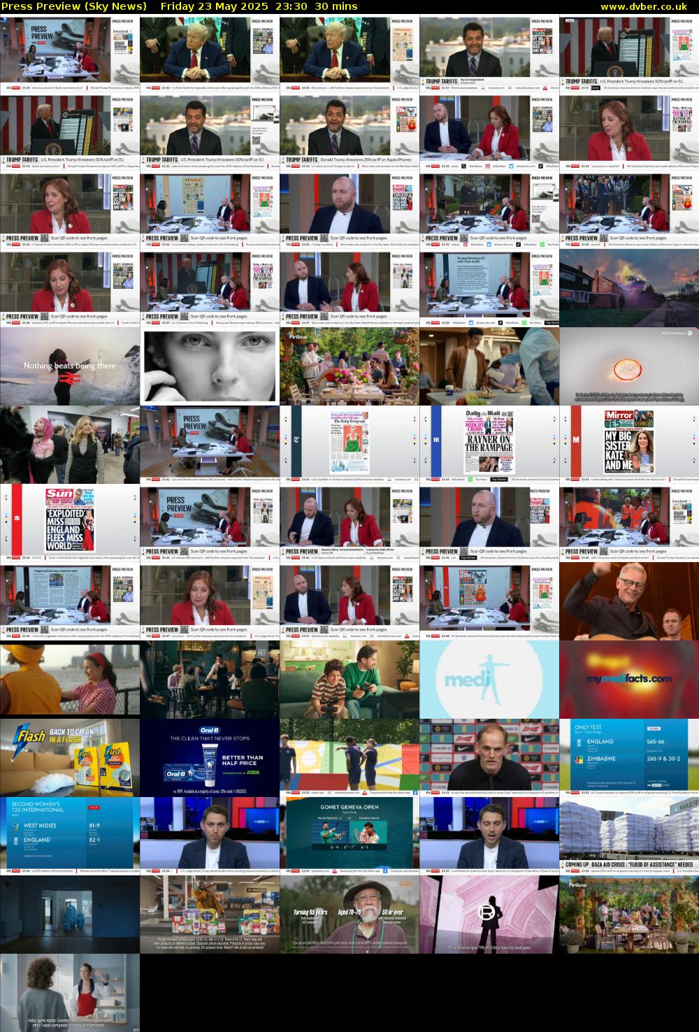 Press Preview (Sky News) Friday 23 May 2025 23:30 - 00:00