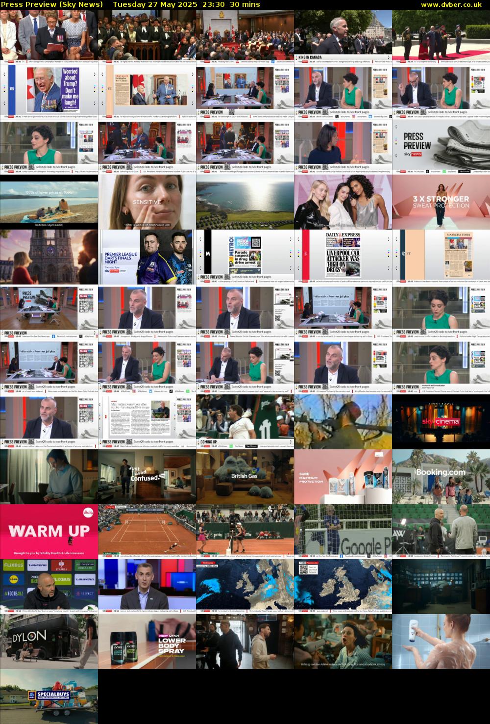 Press Preview (Sky News) Tuesday 27 May 2025 23:30 - 00:00