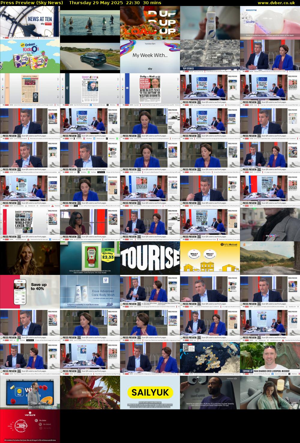 Press Preview (Sky News) Thursday 29 May 2025 22:30 - 23:00