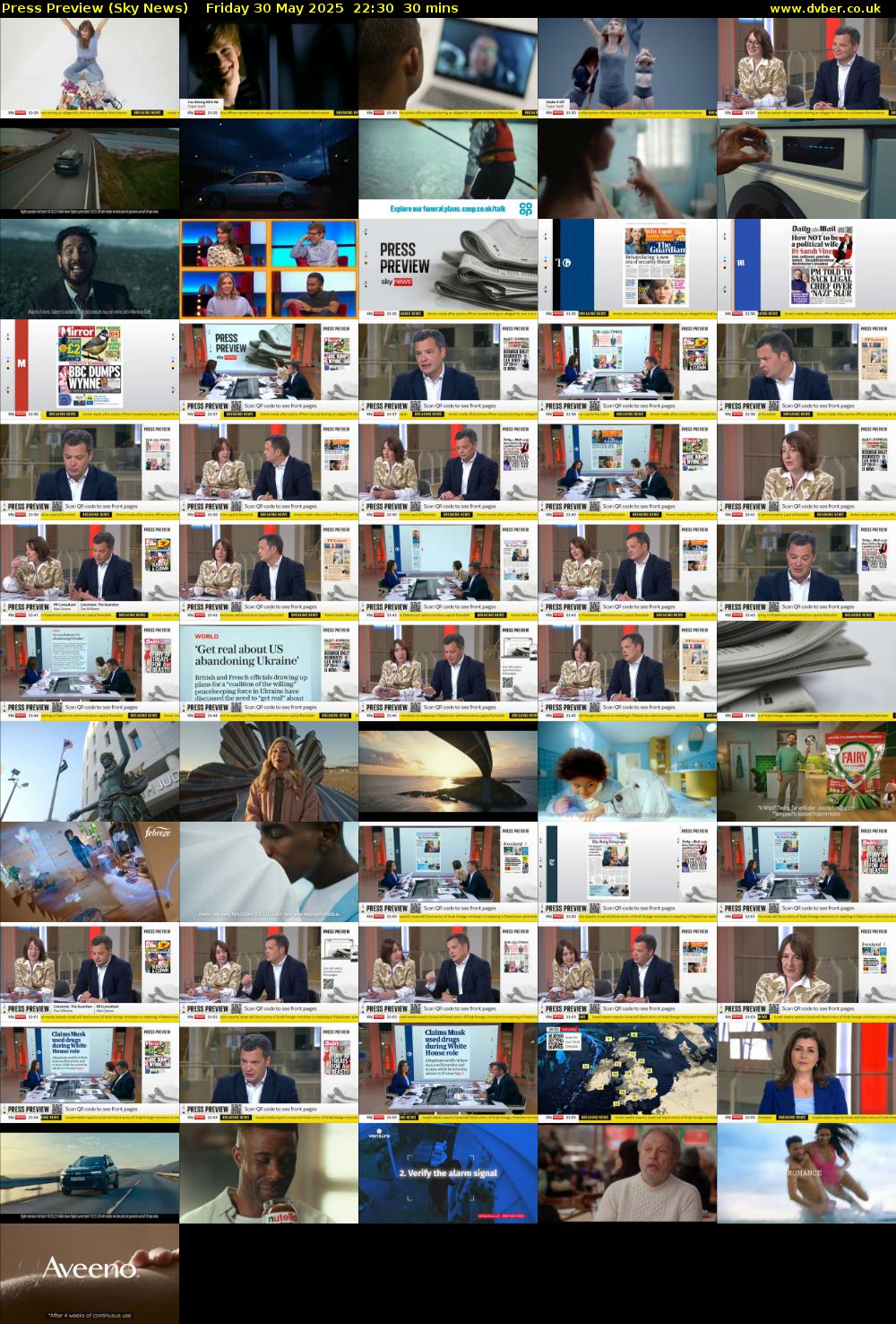 Press Preview (Sky News) Friday 30 May 2025 22:30 - 23:00