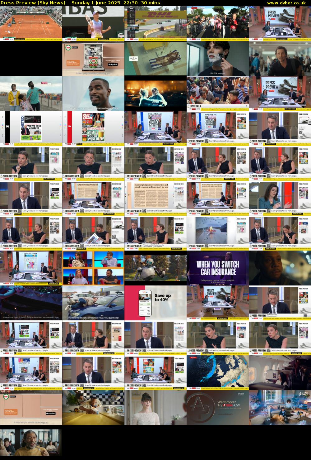 Press Preview (Sky News) Sunday 1 June 2025 22:30 - 23:00