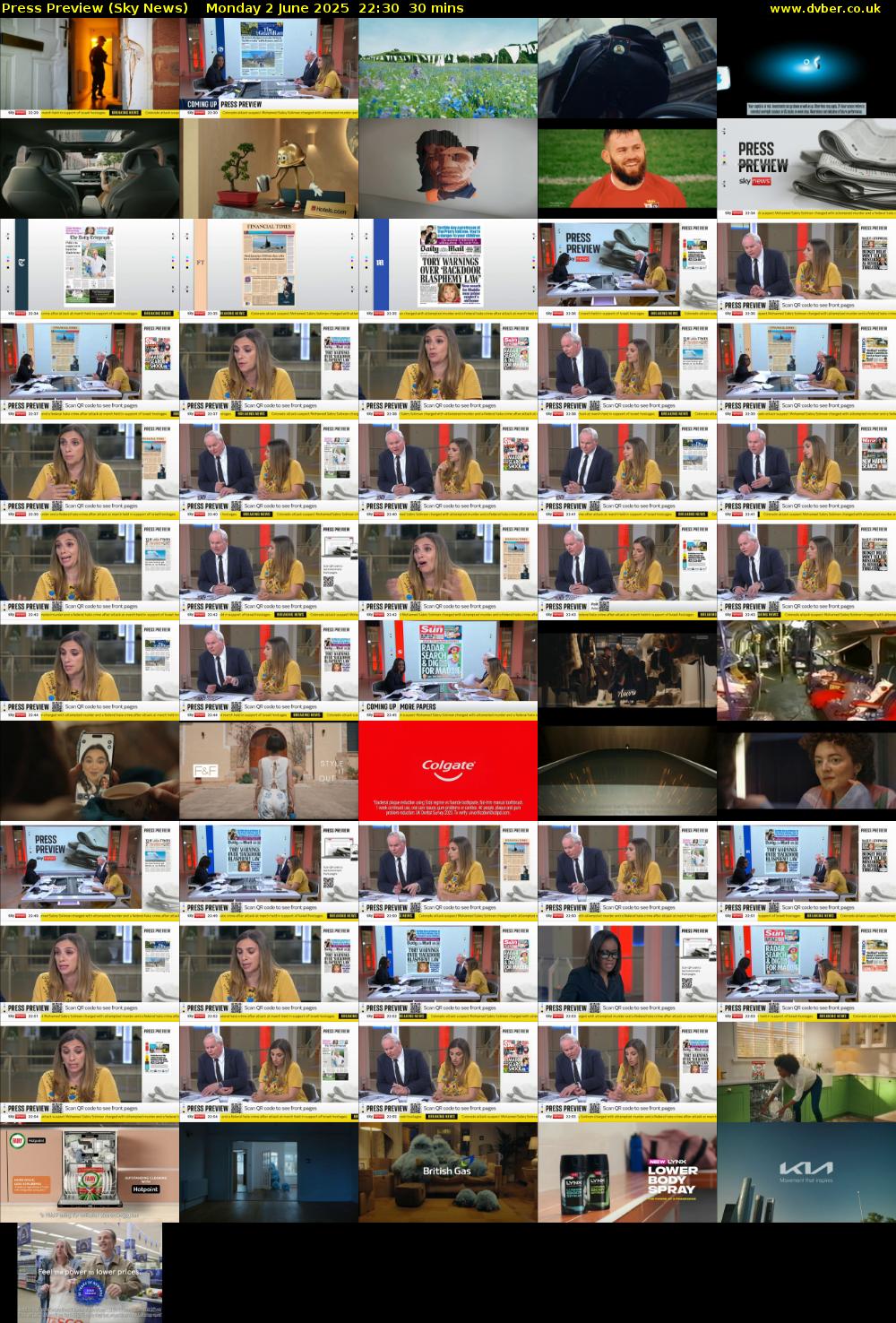 Press Preview (Sky News) Monday 2 June 2025 22:30 - 23:00