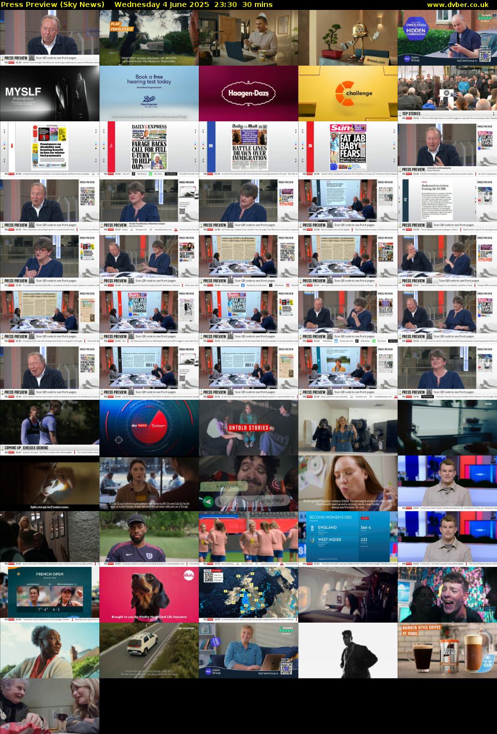 Press Preview (Sky News) Wednesday 4 June 2025 23:30 - 00:00