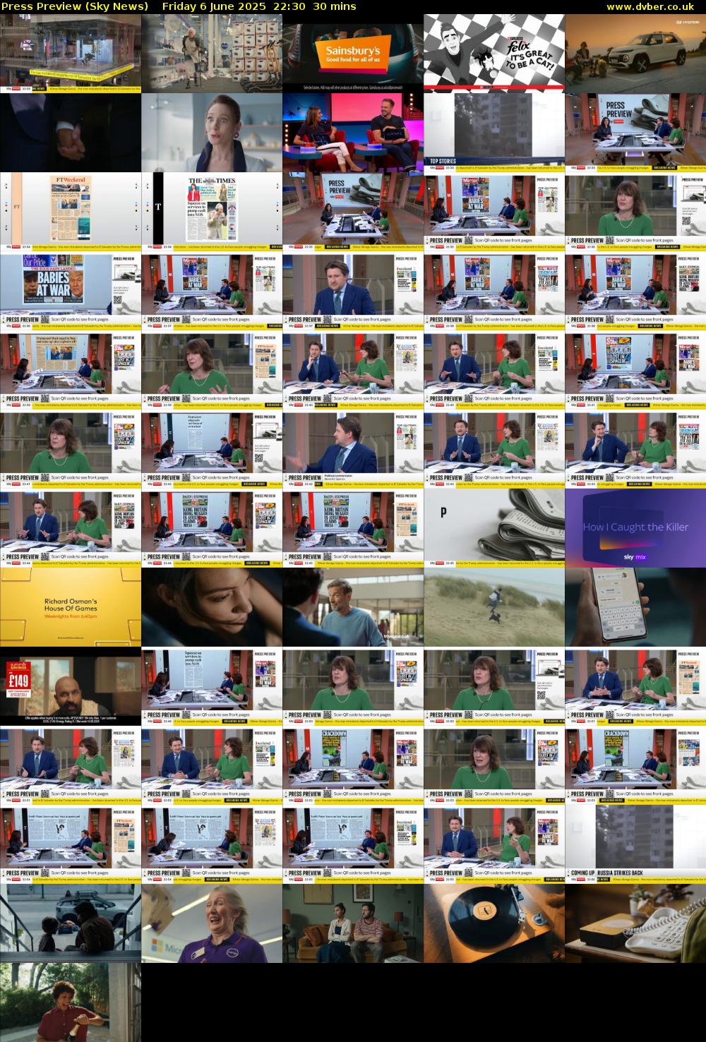 Press Preview (Sky News) Friday 6 June 2025 22:30 - 23:00