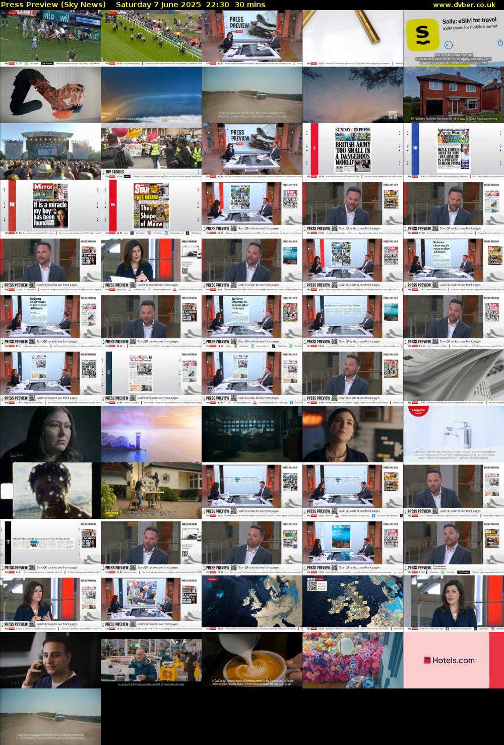 Press Preview (Sky News) Saturday 7 June 2025 22:30 - 23:00