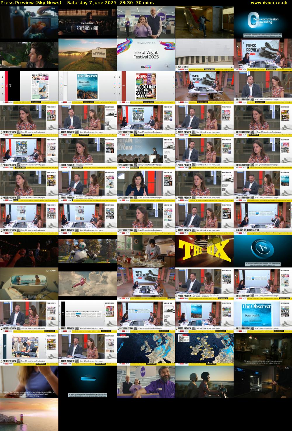 Press Preview (Sky News) Saturday 7 June 2025 23:30 - 00:00