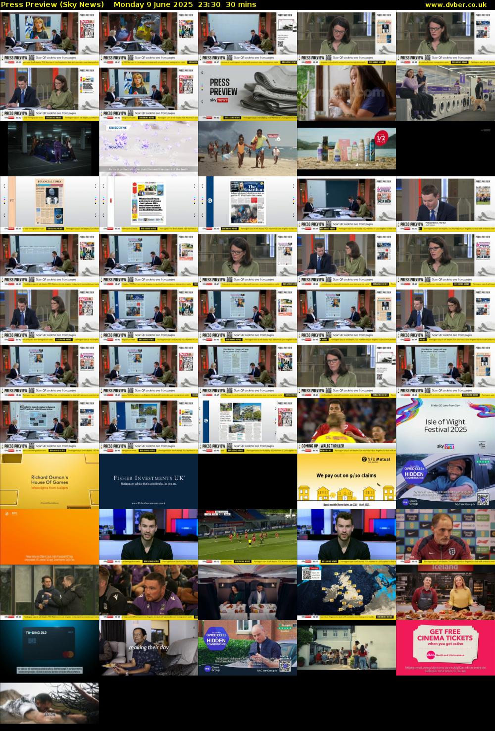 Press Preview (Sky News) Monday 9 June 2025 23:30 - 00:00
