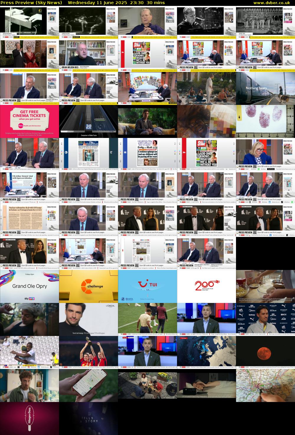 Press Preview (Sky News) Wednesday 11 June 2025 23:30 - 00:00