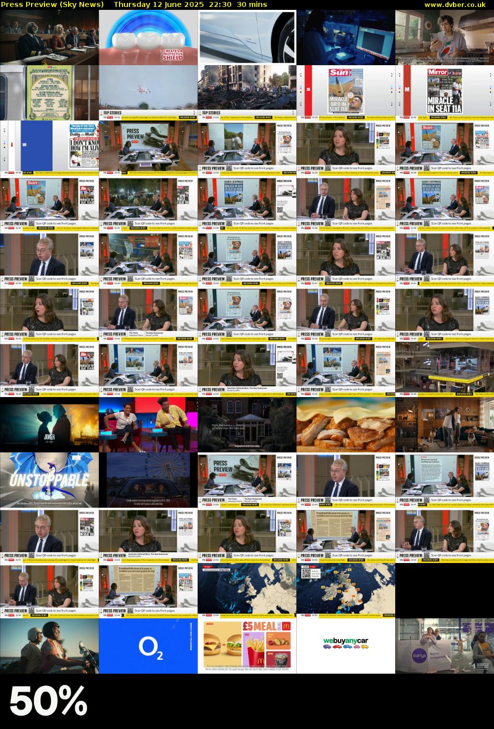 Press Preview (Sky News) Thursday 12 June 2025 22:30 - 23:00