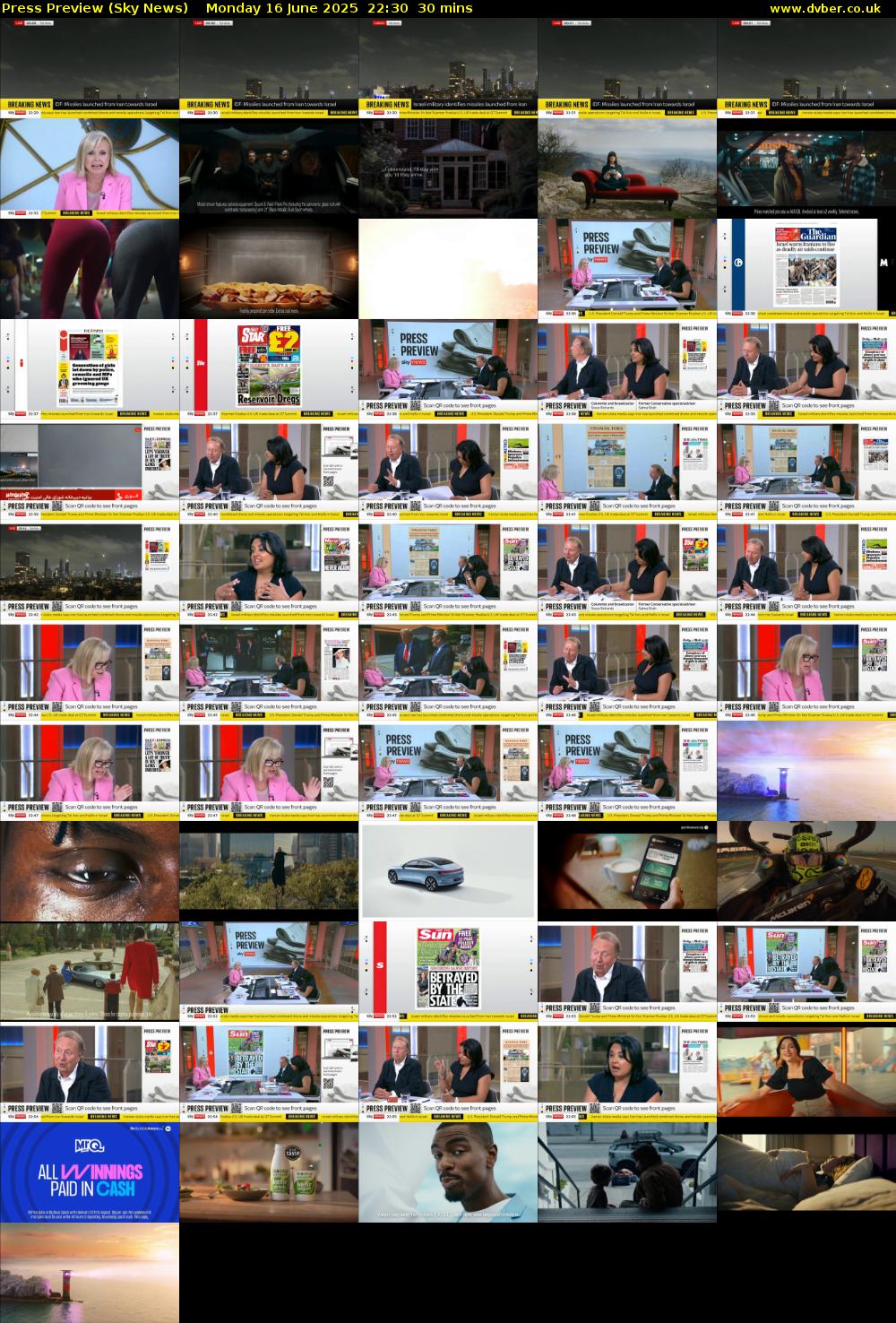 Press Preview (Sky News) Monday 16 June 2025 22:30 - 23:00