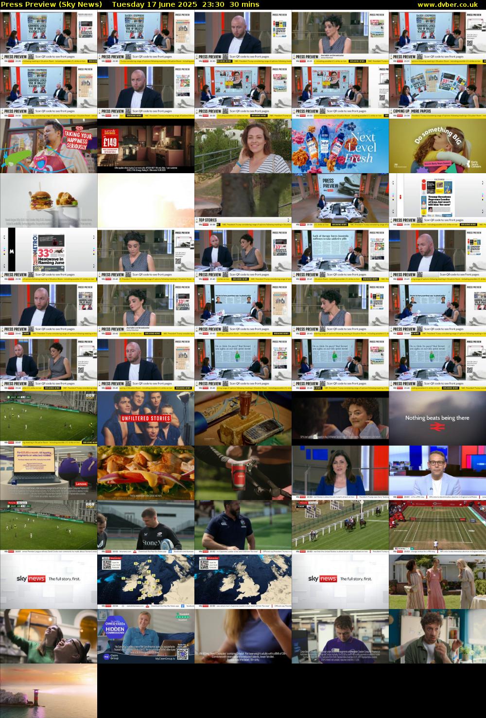Press Preview (Sky News) Tuesday 17 June 2025 23:30 - 00:00