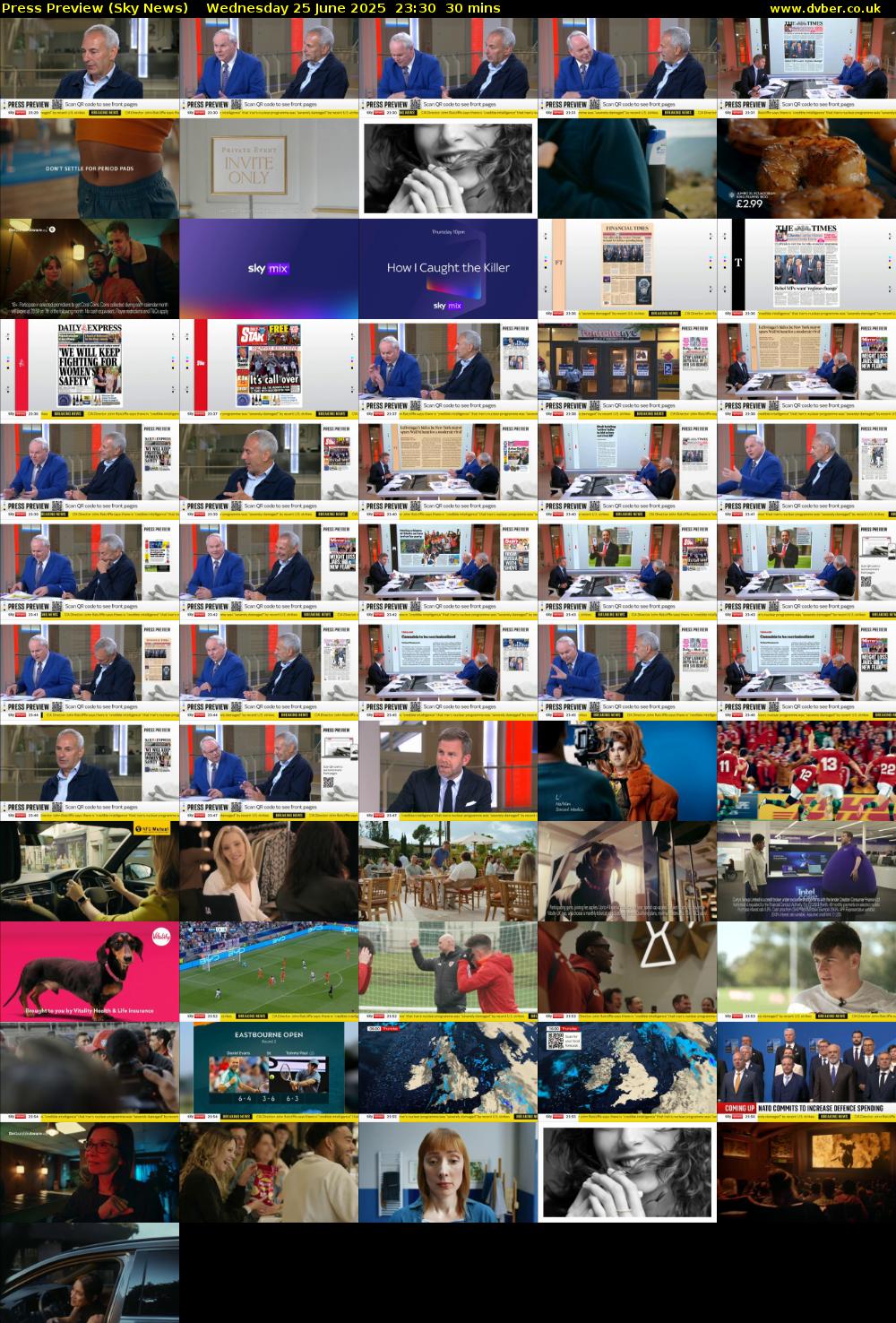 Press Preview (Sky News) Wednesday 25 June 2025 23:30 - 00:00