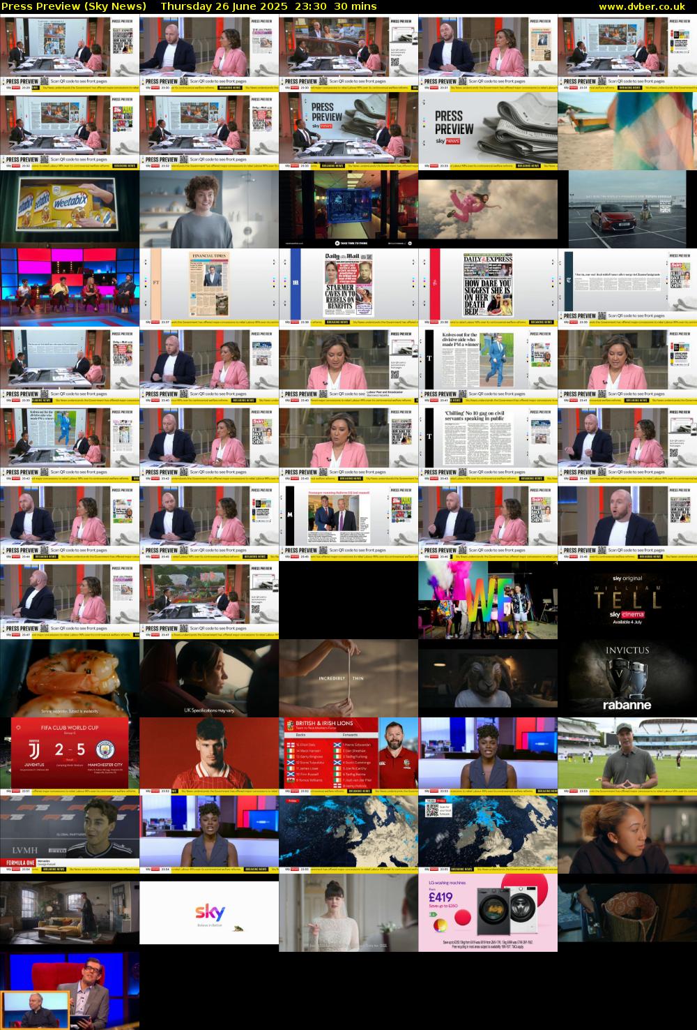 Press Preview (Sky News) Thursday 26 June 2025 23:30 - 00:00