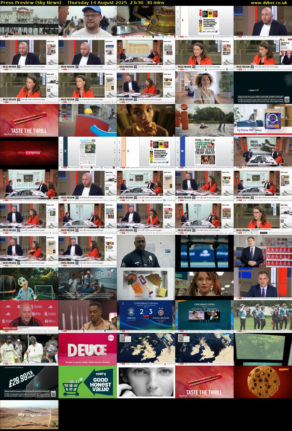 Press Preview (Sky News) Thursday 14 August 2025 23:30 - 00:00