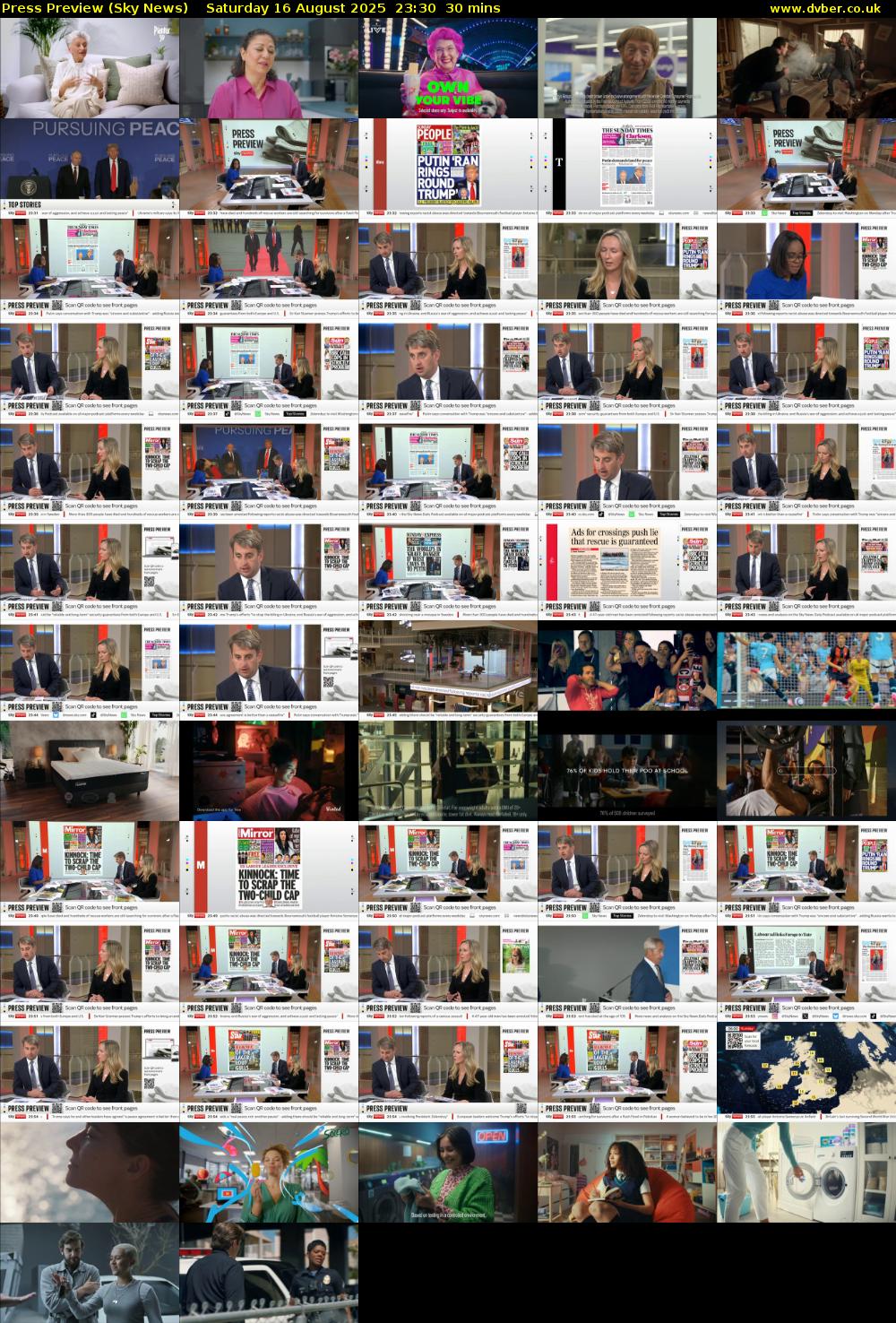 Press Preview (Sky News) Saturday 16 August 2025 23:30 - 00:00