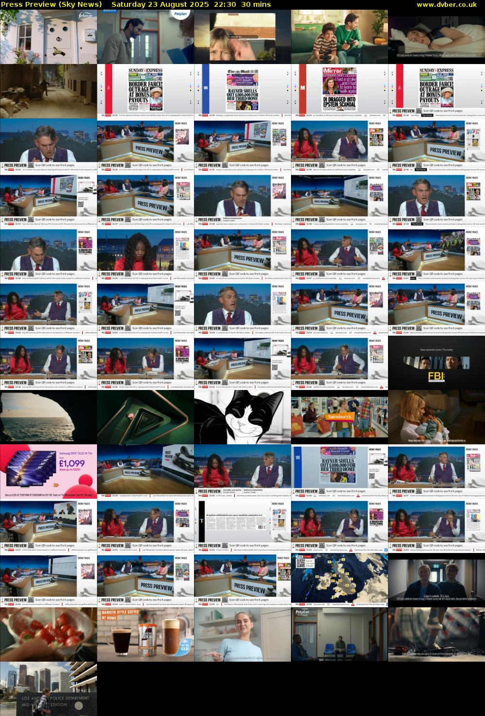 Press Preview (Sky News) Saturday 23 August 2025 22:30 - 23:00
