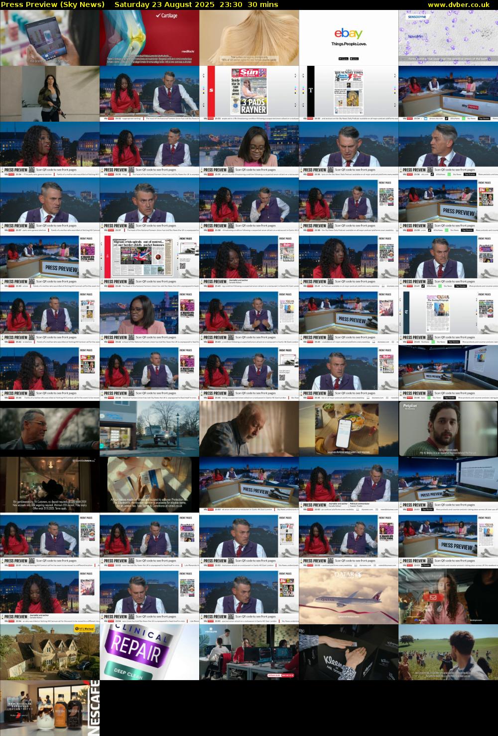 Press Preview (Sky News) Saturday 23 August 2025 23:30 - 00:00