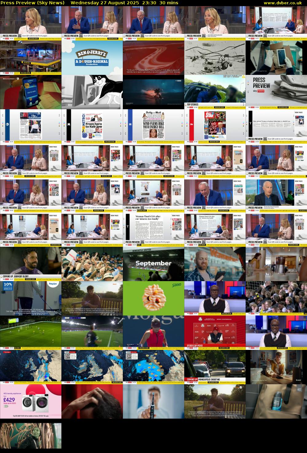 Press Preview (Sky News) Wednesday 27 August 2025 23:30 - 00:00