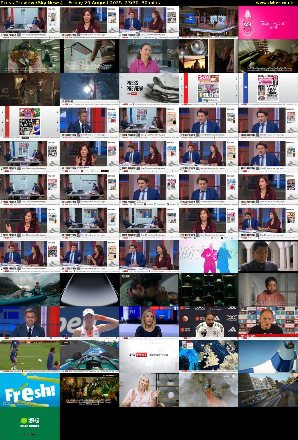 Press Preview (Sky News) Friday 29 August 2025 23:30 - 00:00