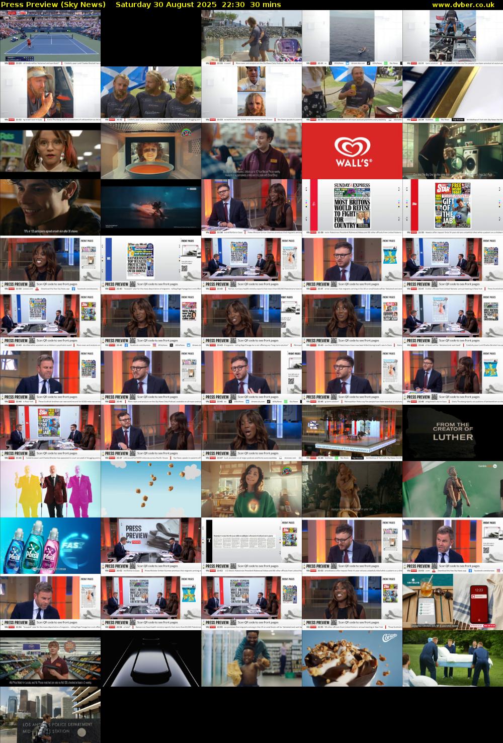 Press Preview (Sky News) Saturday 30 August 2025 22:30 - 23:00