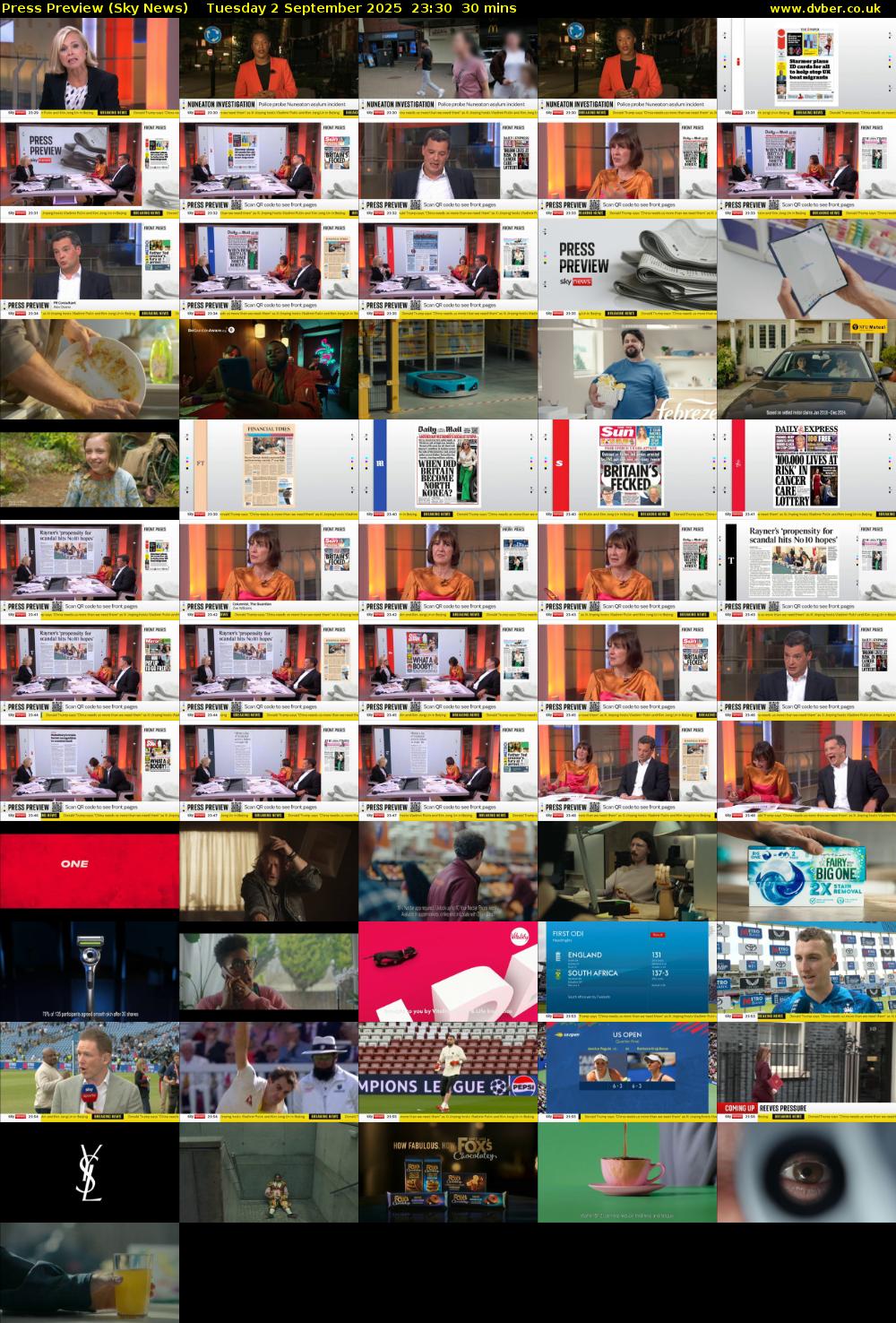 Press Preview (Sky News) Tuesday 2 September 2025 23:30 - 00:00