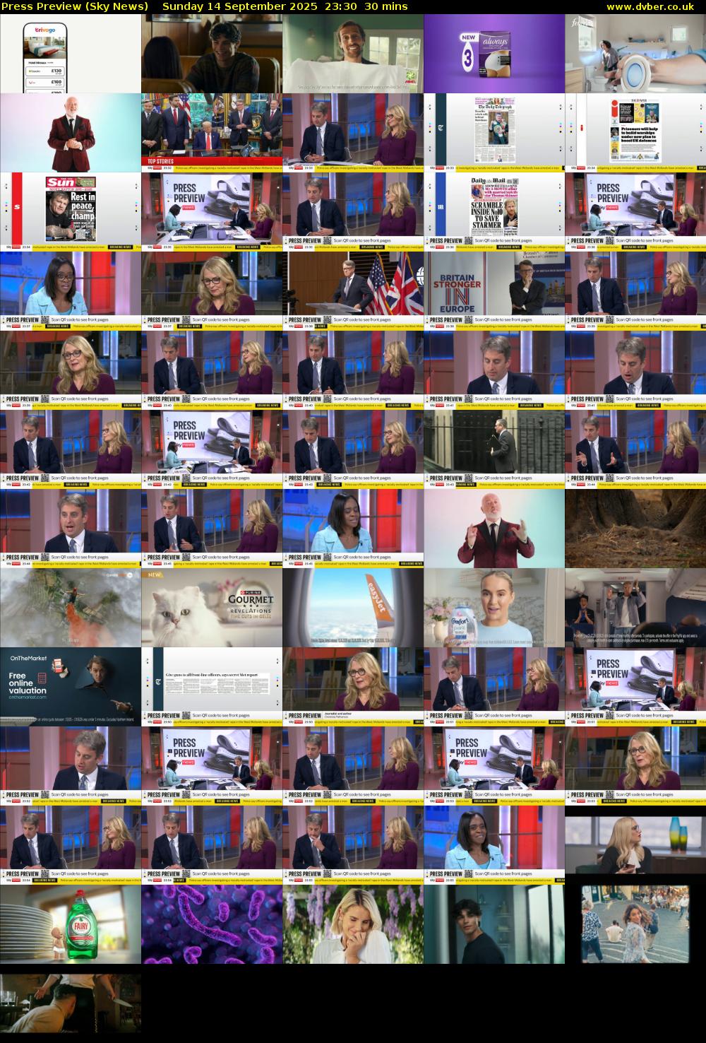 Press Preview (Sky News) Sunday 14 September 2025 23:30 - 00:00