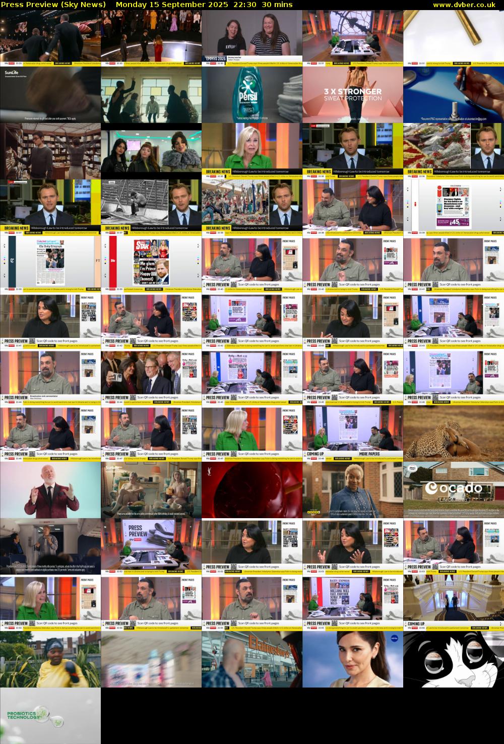 Press Preview (Sky News) Monday 15 September 2025 22:30 - 23:00