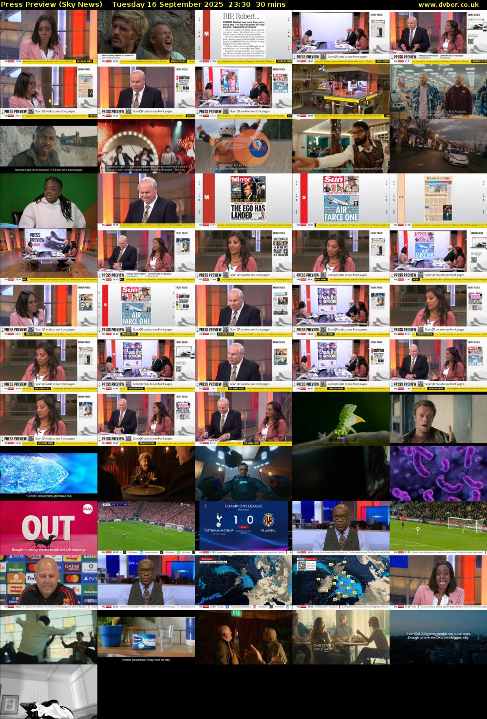 Press Preview (Sky News) Tuesday 16 September 2025 23:30 - 00:00