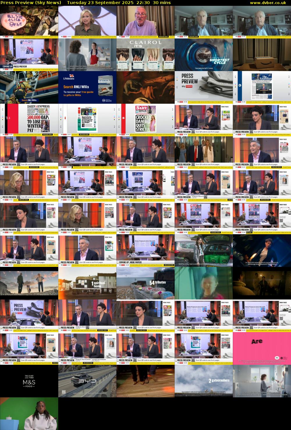 Press Preview (Sky News) Tuesday 23 September 2025 22:30 - 23:00