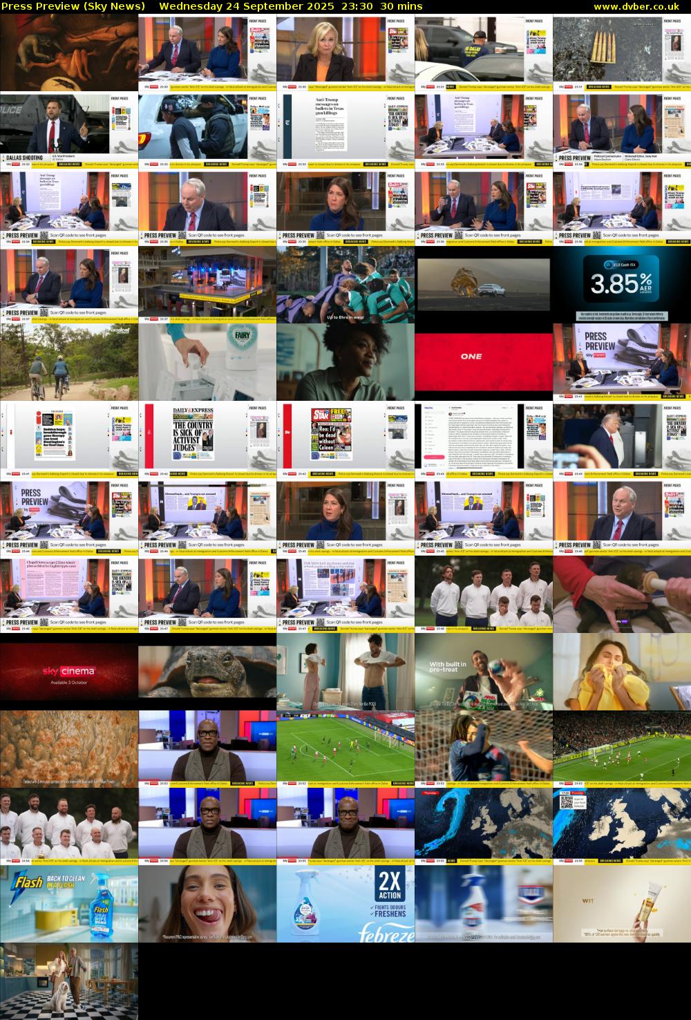 Press Preview (Sky News) Wednesday 24 September 2025 23:30 - 00:00