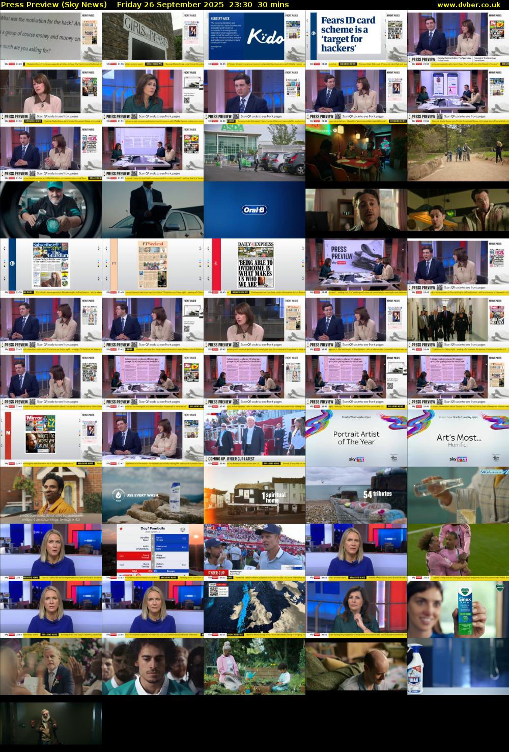 Press Preview (Sky News) Friday 26 September 2025 23:30 - 00:00