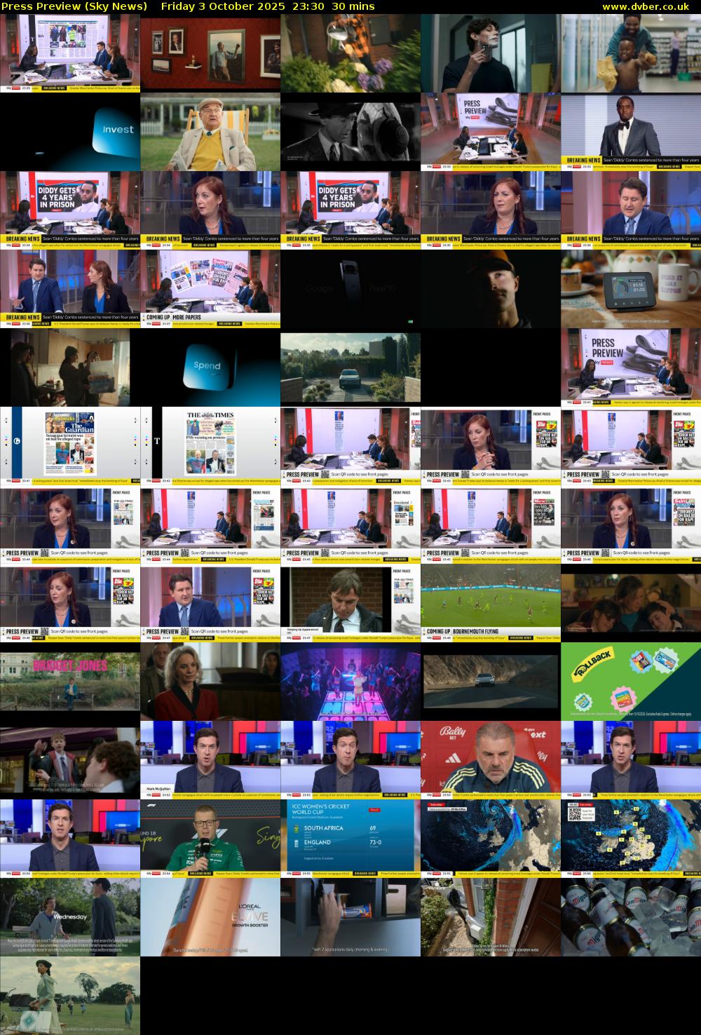 Press Preview (Sky News) Friday 3 October 2025 23:30 - 00:00