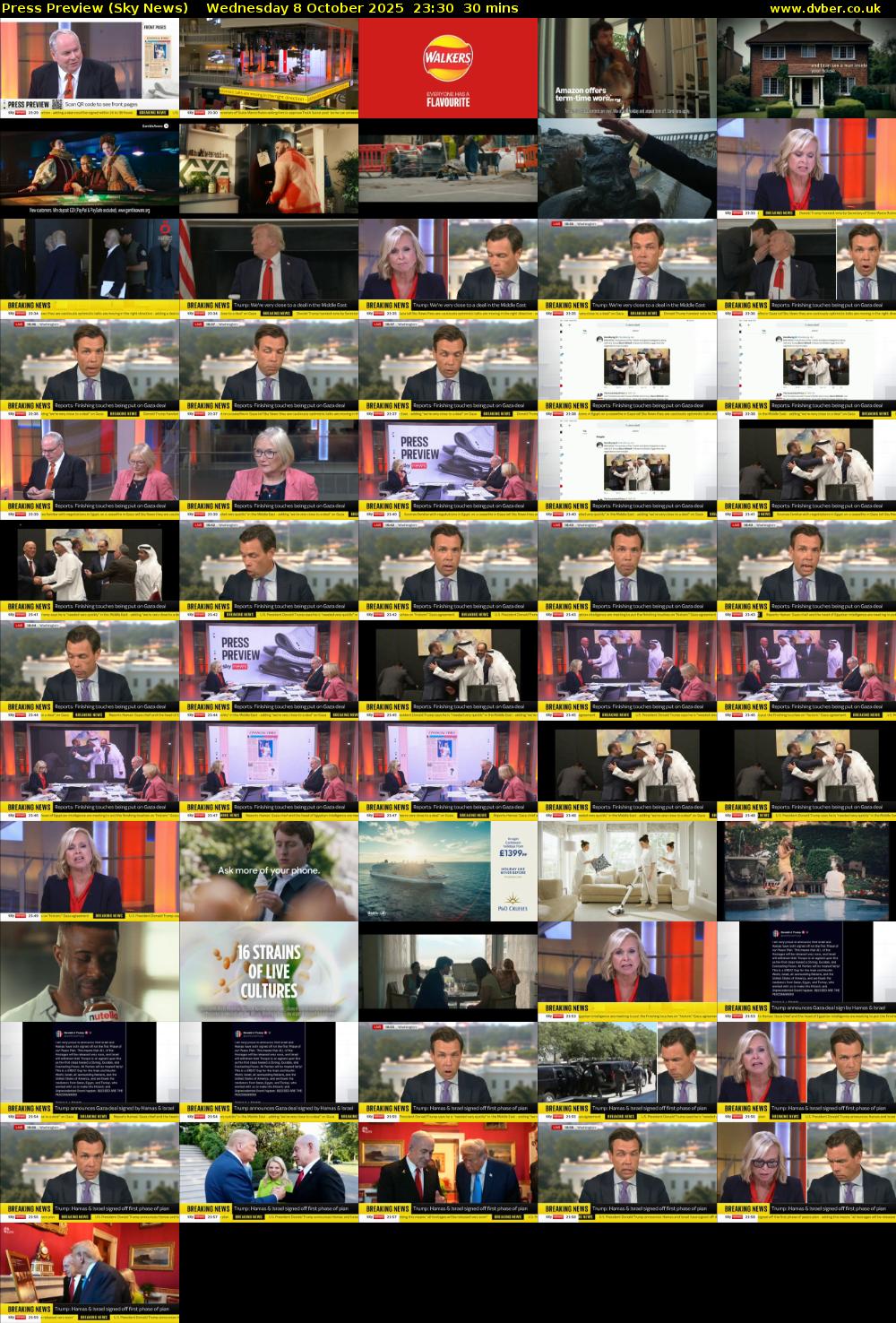 Press Preview (Sky News) Wednesday 8 October 2025 23:30 - 00:00