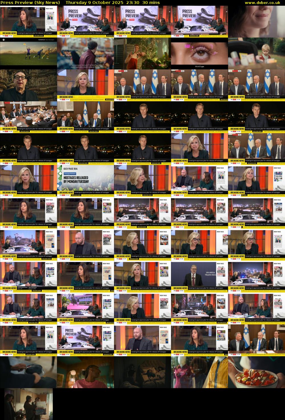 Press Preview (Sky News) Thursday 9 October 2025 23:30 - 00:00