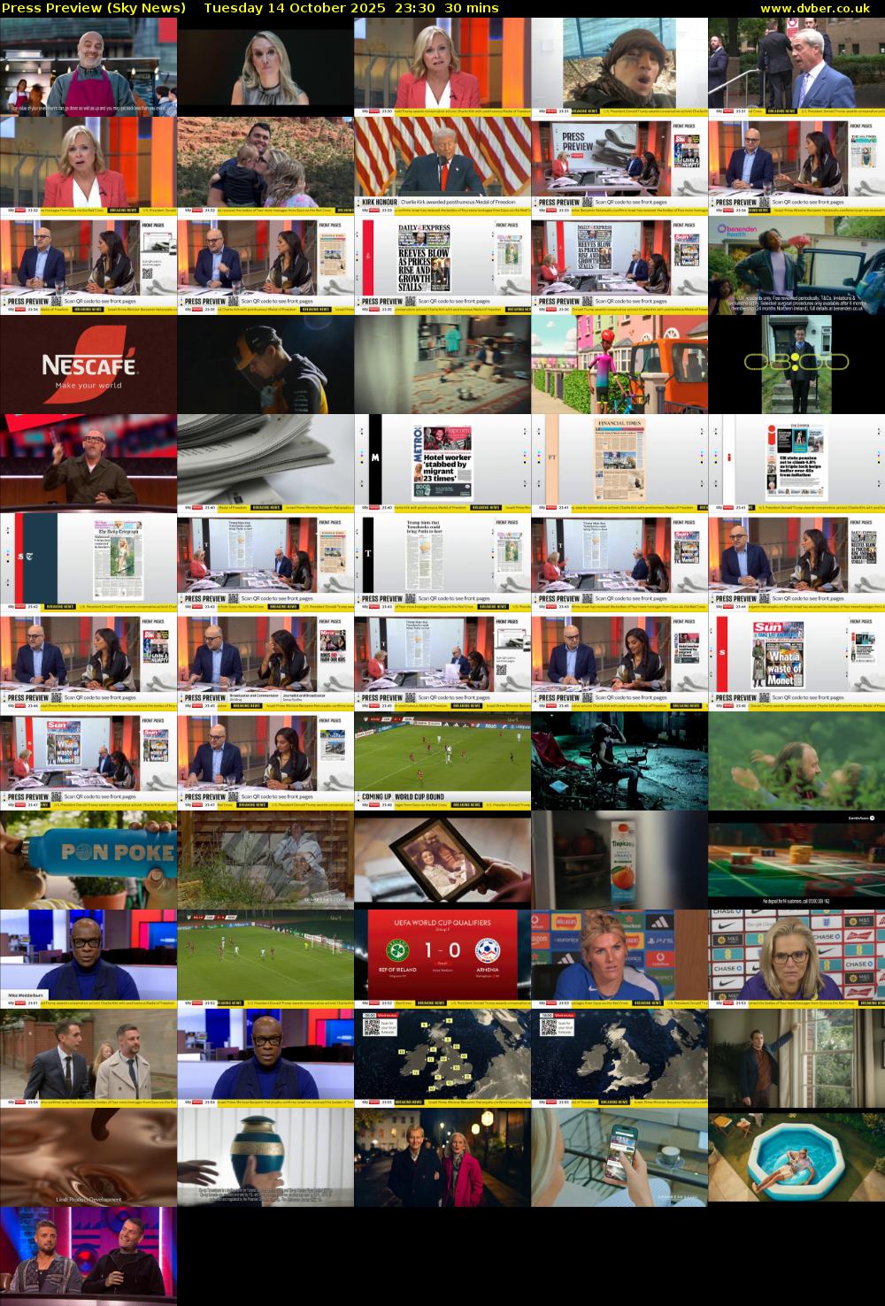 Press Preview (Sky News) Tuesday 14 October 2025 23:30 - 00:00