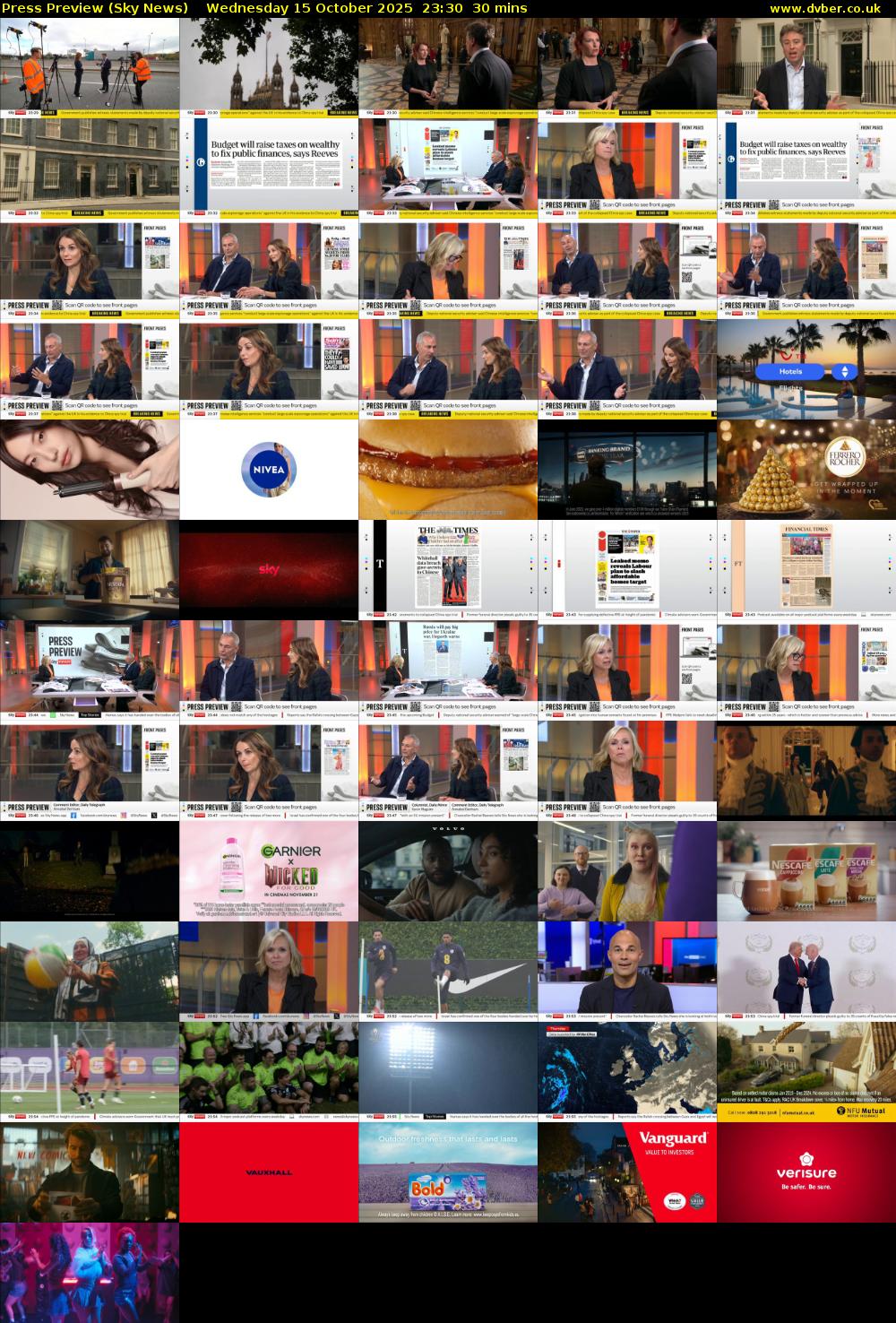 Press Preview (Sky News) Wednesday 15 October 2025 23:30 - 00:00