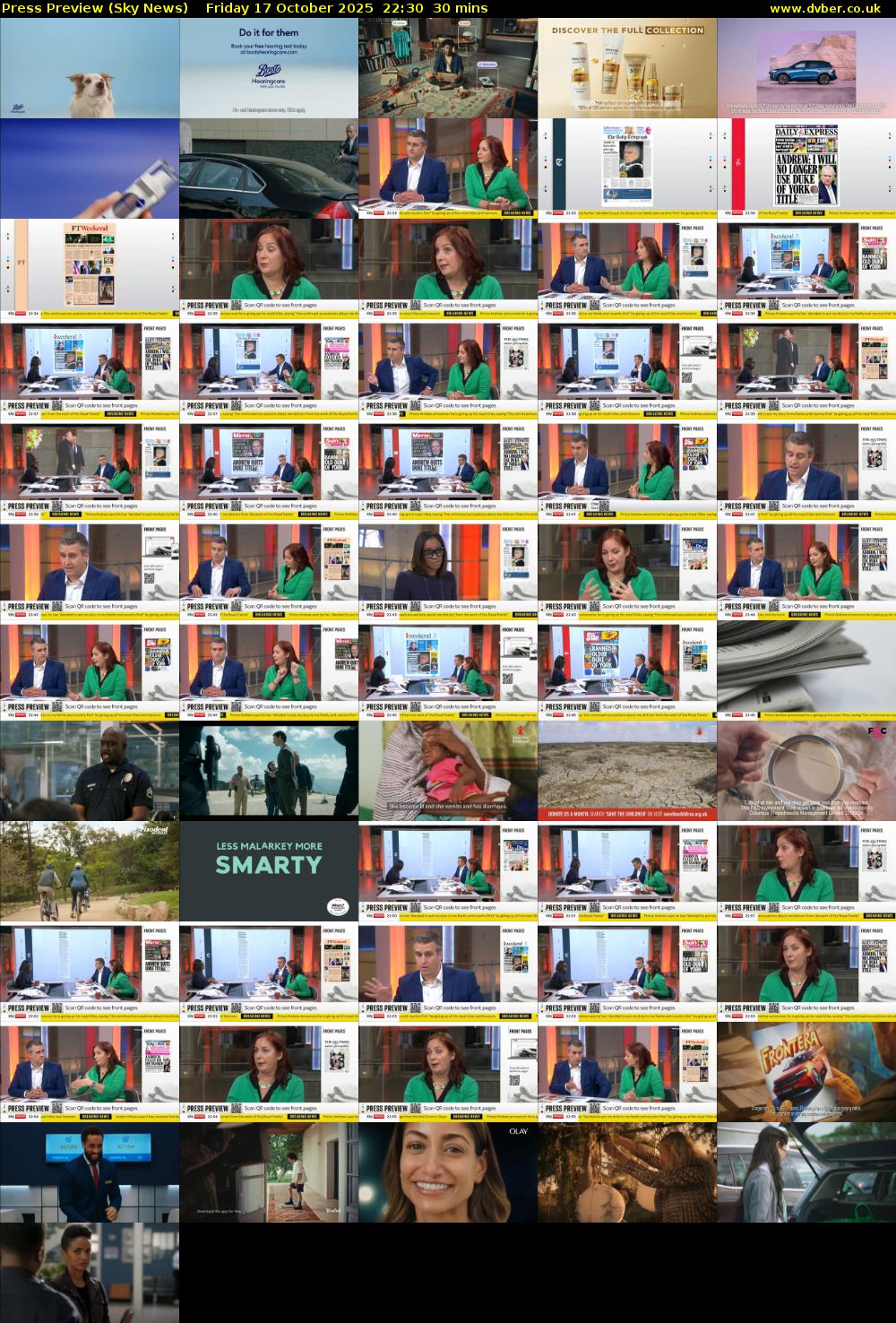 Press Preview (Sky News) Friday 17 October 2025 22:30 - 23:00