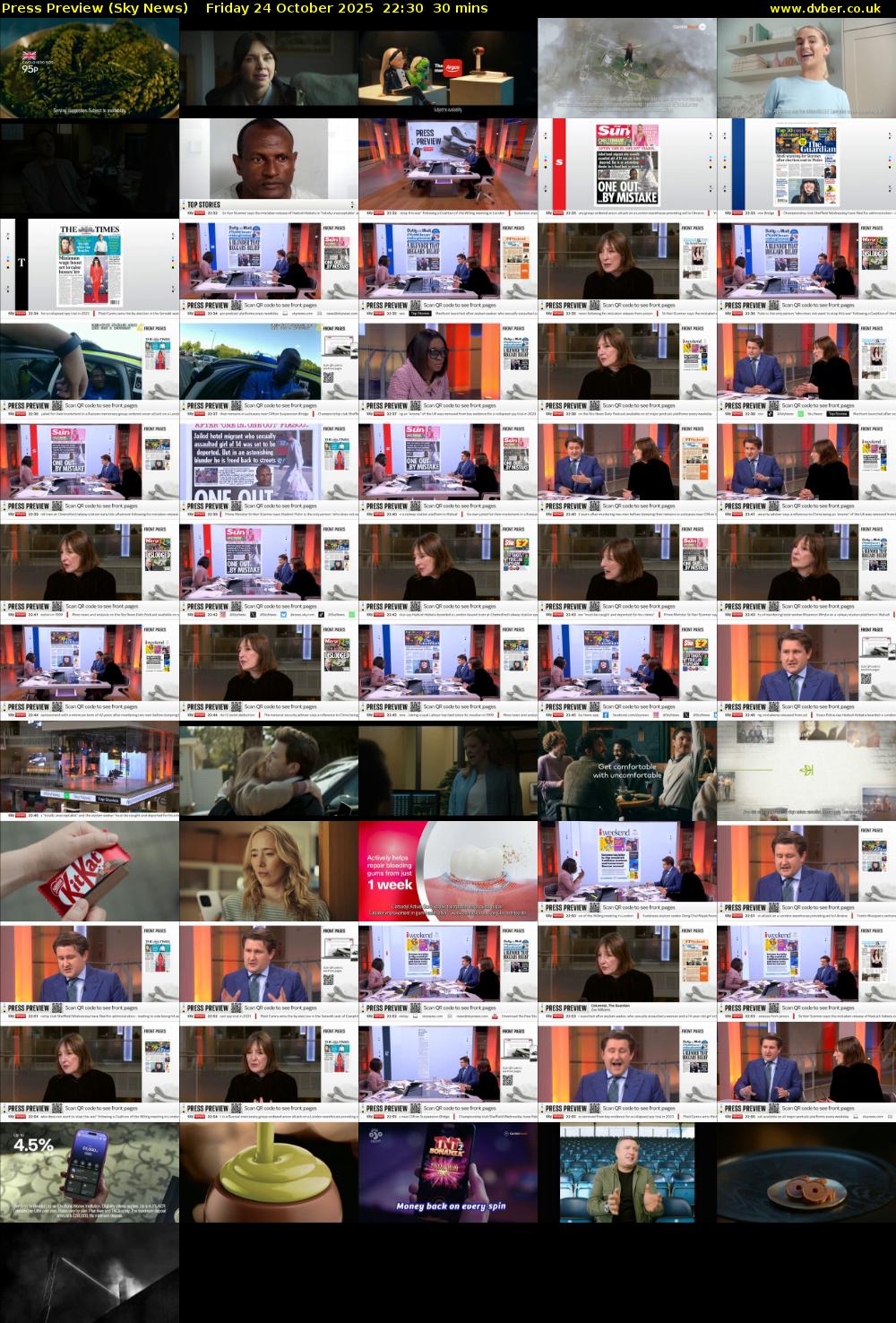 Press Preview (Sky News) Friday 24 October 2025 22:30 - 23:00