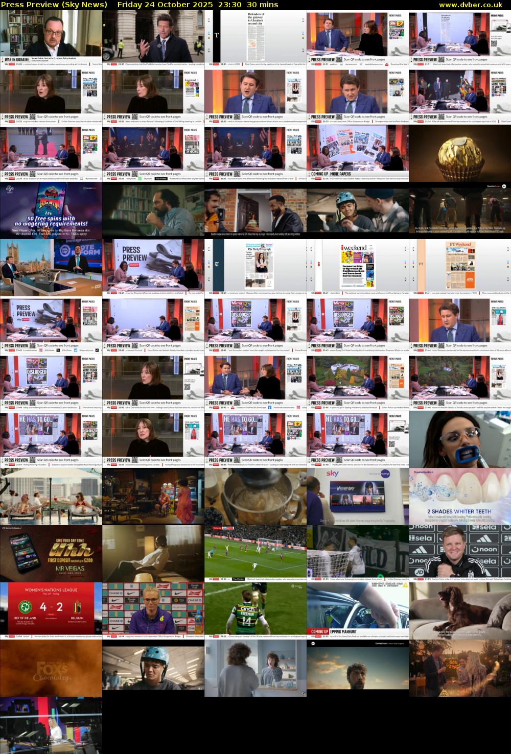 Press Preview (Sky News) Friday 24 October 2025 23:30 - 00:00